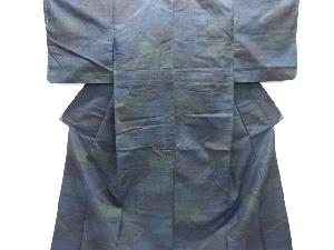 抽象模様織り出し十日町紬着物